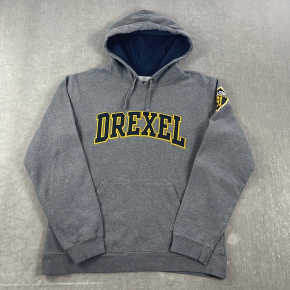 Champion Other - Drexel University Champion Mens Medium Gray Dragons Pullover Hoodie Sweatshirt